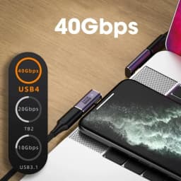240W OTG PD Adapter USB C Fast Charging Fast Data Converter Support USB4.0 40Gbps 8K 60Hz Type C 90/180 Degree Elbow Adapter