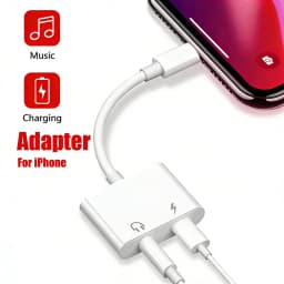 2 in 1 iOS to 3.5mm Jack Audio Charging Adapter For iPhone 11 12 13 14 Pro Max X XR XS Headphones Audio Cable Connector Splitter