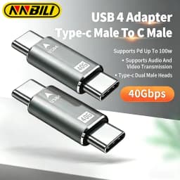 NNBILI USB4.0 40Gbps USB C OTG Adapter PD 100W Type C Male to Type C Male Fast Charging 3.1 Type C 10Gbps Converter Data Adapter