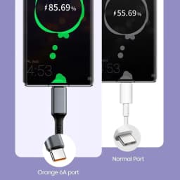 1M Car Spring Data Cord 6A Fast Charging USB C to USB C Cable For iPhone 15 14 Huawei Xiaomi Samsung Cable Portable Short Wire