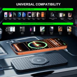 Bonola Silicone Wireless Charger Pad For Samsung S26/25/24/23 Anti Slip 25W Fast Wireless Charging For Car iPhone 17/16/15