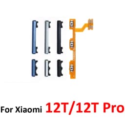 Phone Power Volume Button For Xiaomi MI 12T Pro New On Off Up Down Key Internal Flex Cable Repair Part For Xiaomi 12T