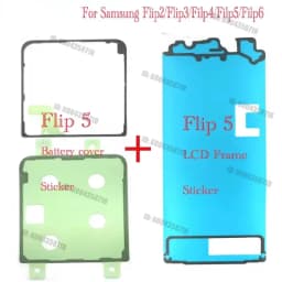 For Samsung Galaxy Z Flip 4 5 6 2 3 Full Sets Sticker Front Inner Screen LCD +Back Cover Waterproof Adhesive Glue Tape