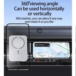 Magnetic Car Wireless Charger Mount 15W Fast Charging For iPhone 12 13 14 15 16 Samsung Qi Phone 360 Rotation Vent Clip No Cable