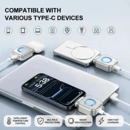 KEBIDUMEI 140W Full Charge Auto Separator Phone Charge Separator Digital Display TypeC Fast Charging Cable Overcharge Protection