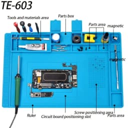 Magnetic Soldering Station Mat Antistatic High Temperature Resistance Silicone Work Mat for Electronic Phone Laptop Watch Repair