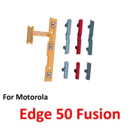 Phone Power Volume Button For Motorola Moto Edge 50 Fusion New On Off Up Down Key Internal Flex Cable Repair Parts Blue
