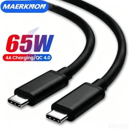 PD 65W USB Type C To Type C Cable USB C PD Fast Charging Wire Cord For Macbook Samsung Xiaomi USB C Cable 0.3m/0.5/1m/1.5m/2m