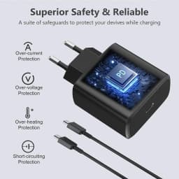 Original Samsung 45W Super Fast Charger USB-C EU/US Adapter Compatible with Samsung Galaxy S26/S25/S24/S23/S22/S21 A56/A57/A55