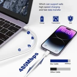 20W USB Fast Charging Cable For iPhone 11 12 13 mini 14 Pro Max X XR XS Max 6 7 8 14 Plus USB-A Rapid Charge Data Cable With Box