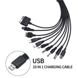 10 in 1 Universal USB To DC Power Cable Mobile Phone Charger Adapter Plug Usb Multifunction Data Transfer DC Jack Charging Line
