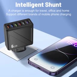 3.1A 6Ports USB Charger Fast Charging Mobile Phone Adapter For iPhone Samsung Xiaomi Huawei Multi Port Quick Charge Wall Charger
