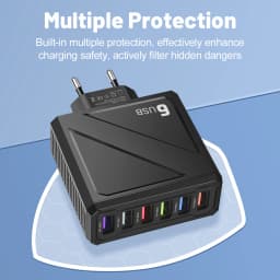 3.1A 6Ports USB Charger Fast Charging Mobile Phone Adapter For iPhone Samsung Xiaomi Huawei Multi Port Quick Charge Wall Charger