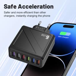 3.1A 6Ports USB Charger Fast Charging Mobile Phone Adapter For iPhone Samsung Xiaomi Huawei Multi Port Quick Charge Wall Charger