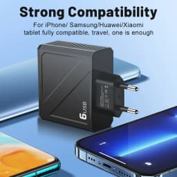 3.1A 6Ports USB Charger Fast Charging Mobile Phone Adapter For iPhone Samsung Xiaomi Huawei Multi Port Quick Charge Wall Charger