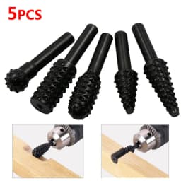 5PCS Drill Bit Set 1/4'' 6mm Shank Rotary Cutting Tools For Grinding Woodworking Knife Wood Carving Tool Burr Set