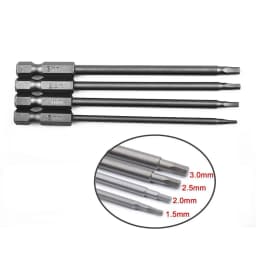 1/4pcs Alloy Steel Hex Screwdriver 1/4 Inch Hex Shank Magnetic Head Screw Driver Bit 1.5 2.0 2.5 3.0mm Hand Tools Parts