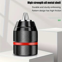3/8" 1/2"(0.8-10mm,1.5-13mm)Keyless Drill Chuck, Universal Replacement Thread Keyless Metal Drill Chuck for Hand Electric Drill