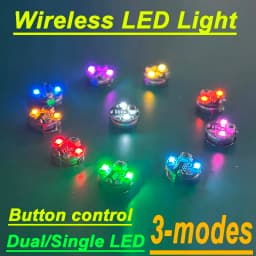 2PCS Super Brightness Key Button Lamp Wireless Led Lights 3-mode W Battery Diy Micro Scene Layout Illumination Materials Diorama