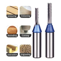 Dreanique 1PC High Precision TCT Trimming Router Bit 1/2 Shank 3 Straight Flute Carbide Milling Cutter For Plywood Chipboard MDF