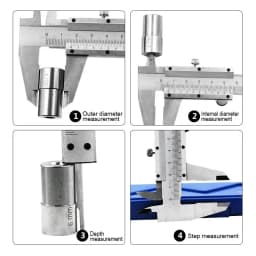 Professional Industrial Vernier Caliper Carbon Steel Precision Measurement Four Use Metric Precision Measuring Tool