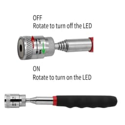 Telescopic Adjustable Magnetic Pick-Up Tools Magnetic Telescopic Magnet Grip Long Pen Telescopic Magnet Stick with LED Light