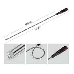 Telescopic Adjustable Magnetic Pick-Up Tools Magnetic Telescopic Magnet Grip Long Pen Telescopic Magnet Stick with LED Light