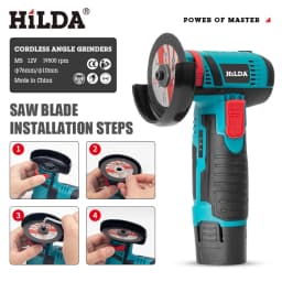 HiLDA 12V/3 Inch Lithium Electric Angle Grinder Mini Small Household Handheld Cutting Machine Polishing Machine