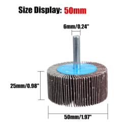 4pc Emery Cloth Sanding Flap Wheel 80Grit With 6mm Mandrel Rod Abrasive Sandpaper Polishing Tools 25 30 40 50mm For Rotary Tool