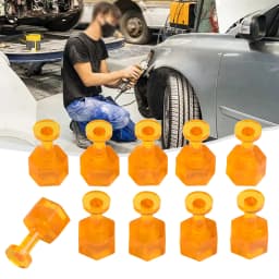 10/30pcs Glue Tabs Dent Removal Tool PDR Orange Tabs Auto Paintless Dent Repair Maintenance Orange Paint Dent Repairing Tool