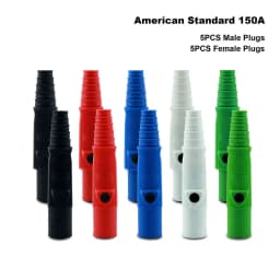 10PCS R-LOK 150A Male Female Plug Set Single Pole Power Connector Highly Insulated Housing High Conductivity