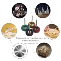 5pcs Mini Drill Abrasive Brush Nylon Buffing Polishing Wheel Dremel Rotary Hand Tool Accessories Set Rust Remover
