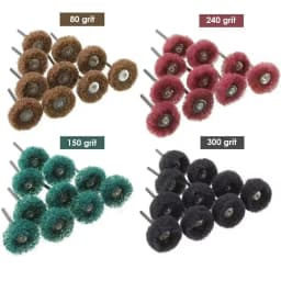 5pcs Mini Drill Abrasive Brush Nylon Buffing Polishing Wheel Dremel Rotary Hand Tool Accessories Set Rust Remover