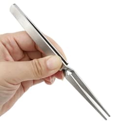 1PC Tweezers Stainless Steel Non-slip Cross Lock Reverse Action Tweezer Save Effort Maintenance Tools