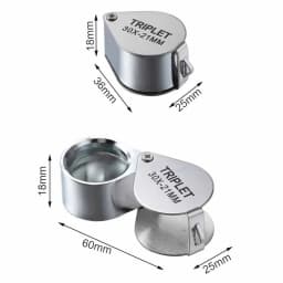 10-30X Pocket Loupe Magnifier Jewelry Magnifying Glass Foldable Diamond Lupa Triplet Jewelers Eye Glass Tool Reading Magnifier