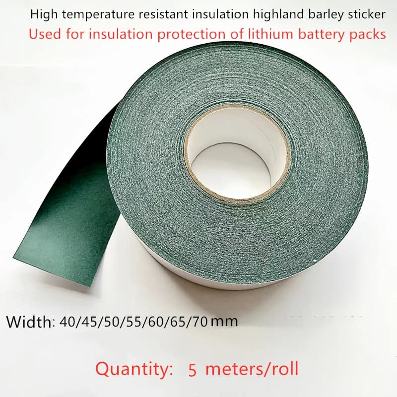 5 Meters/Roll 18650 21700 Lithium Battery Pack Insulation Sticker, Highland Barley Paper Wrapped With Adhesive Backing