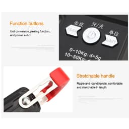 50Kg/5g Portable Scales LCD Digital Fishing Hanging Scale Luggage Suitcase Baggage Weight Travel Scales Electronic Weight Tool
