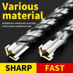 LIDIAO SDS Plus Rotary Hammer Drill Bits Concrete Drill Bit Long Round Handle Carbide Tipped Brick Stone Drilling 6 to 25mm