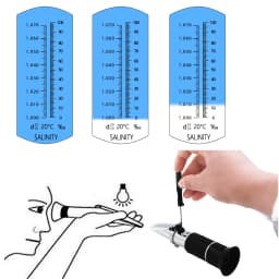 Handheld Salinity Refractometer 0-100% Salinometer 1.000-1.070SG Salinity Seawater Salinometer For Aquarium