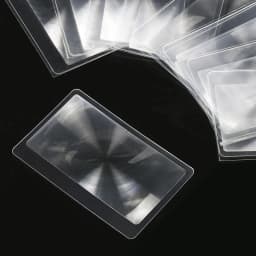 10PCS Magnifiers Credit Card Shape 3 X Transparent Magnifier Magnification Magnifying Fresnel LENS Made of Plastics