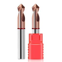 SHAZAM HRC55 2-Blade Tungsten Steel Carbide Red Circle Chamfer Centering Drill For CNC Machining Center 60° 90° 120° Bit To