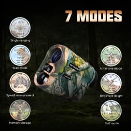 REVASRI Laser Rangefinder 1000M Hunting Range Finder with Type-C Rechargeable Outdoor Target Acquisition Technology Monocular