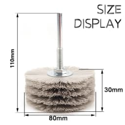 80mm Nylon Abrasive Wire Grinding Head Wheel Brush Electric Drill Polishing Brush for Metal Deburring Woodworking Grinding Brush