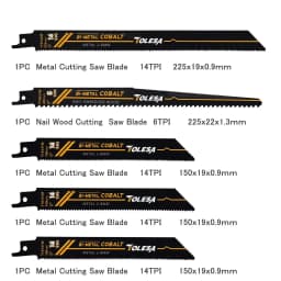 TOLESA 10PCS Reciprocating Bi-metal Saw Blades for Wood Pruning PVC Cutting Heavy Metal Cutting Metal Tube Sheet for Window Door