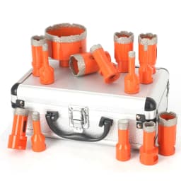 M14 Thread Diamond Dry Vacuum Brazed Drilling Core Drill Bits Set Porcelain Cup Saw Tiles Granite Marble Hole Saw Tools 15Pcs