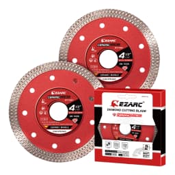 EZARC 2Pcs 115mm/125mm Super Thin Diamond Saw Blades Diamond Tile Blade for Cutting Porcelain Ceramic Granite Marble Tile