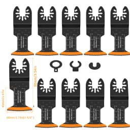 8/10Pcs Japanese Oscillating Saw Blades HighCarbon teel Bi-Metal Curved edge Multitool Blades Sharp Wear Resistant Cutter Blade