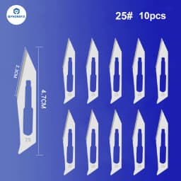 10pcs Carbon Steel Carving Scalpel Knife 10# 21# 23# 24# 25# Surgical Blades DIY Cutting Motherboard BGA Repair Surgical Knife