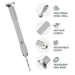 CMCP Mini HSS Spiral Drill Bits Set 0.3mm-1.6mm for Jewellery Watch Repair Model Making Craft Work Mini Drill Bit