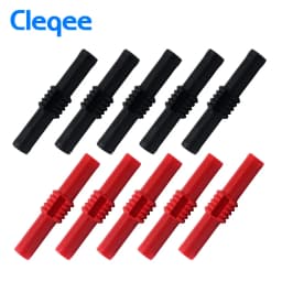 Cleqee P7023 10pcs 4mm Banana Socket Female Adapter Extension Insulated Banana Plug Coupler
